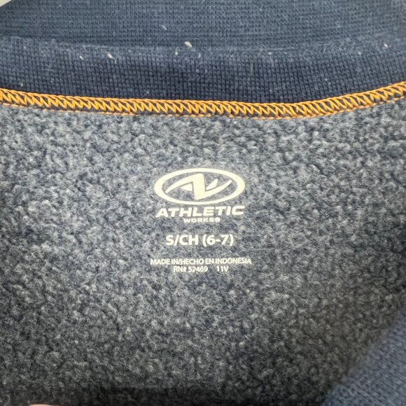 Athletic Works Navy Blue Jogger Sweatshirt Set Boys 6/7 - Picture 5 of 5